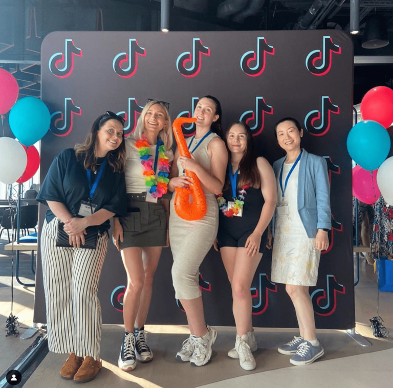 The Wesconnex team with creators at a TikTok event